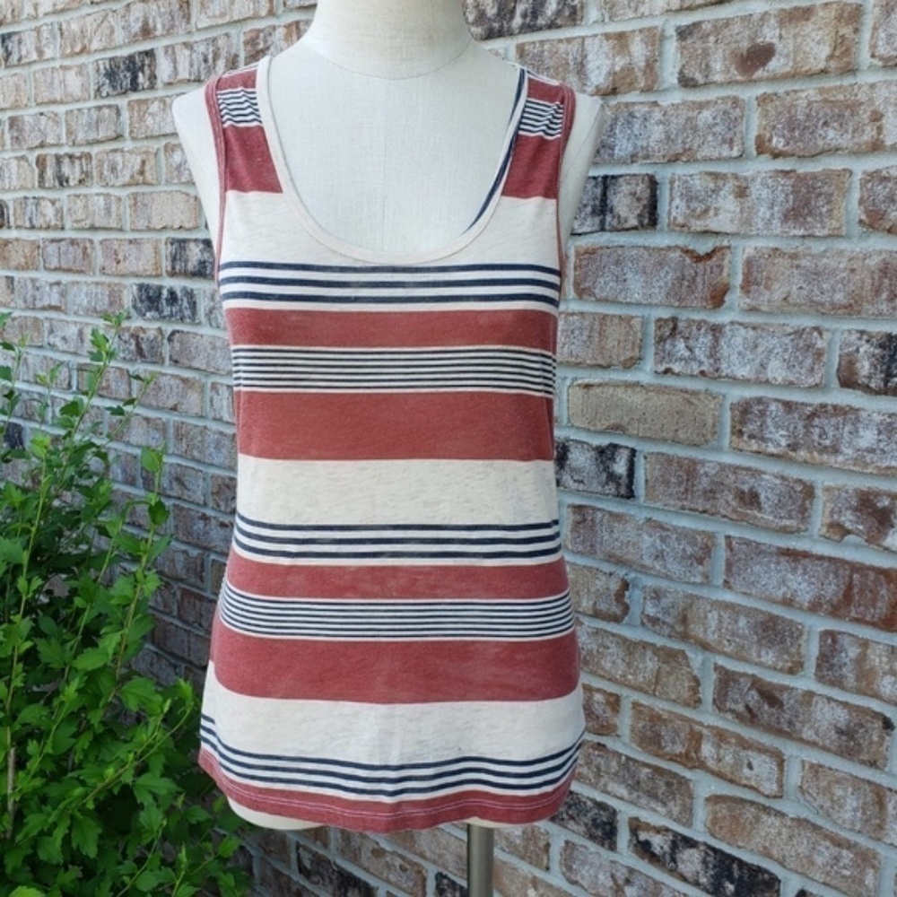 BDG multi colour Striped Racer Back tank top sz M